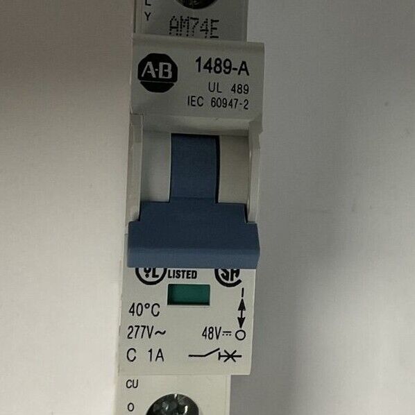 ALLEN BRADLEY 1489-A1C010 CIRCUIT BREAKER 1A 277VAC 48VDC SER.A