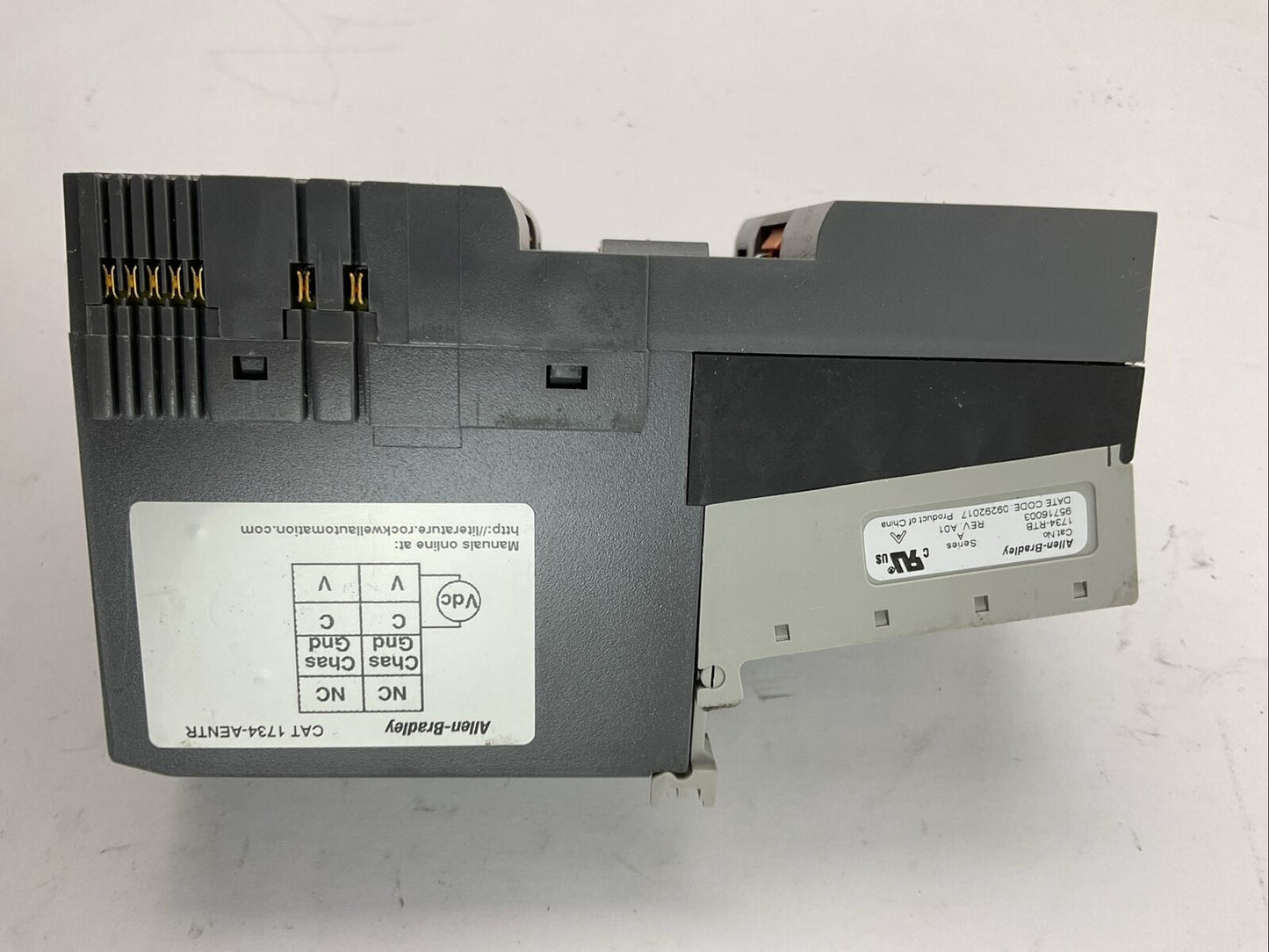 ALLEN BRADLEY 1734-AENTR SER B FW 5.014 COMMUNICATIONS ADAPTER MODULE 10-28.8VDC