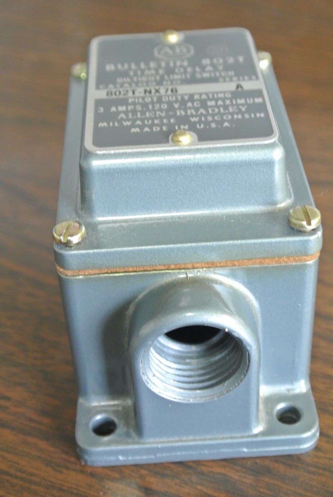 ALLEN-BRADLEY 802T-NX76, Ser. A - TIME DELAY LIMIT SWITCH LESS OPERATING HEAD