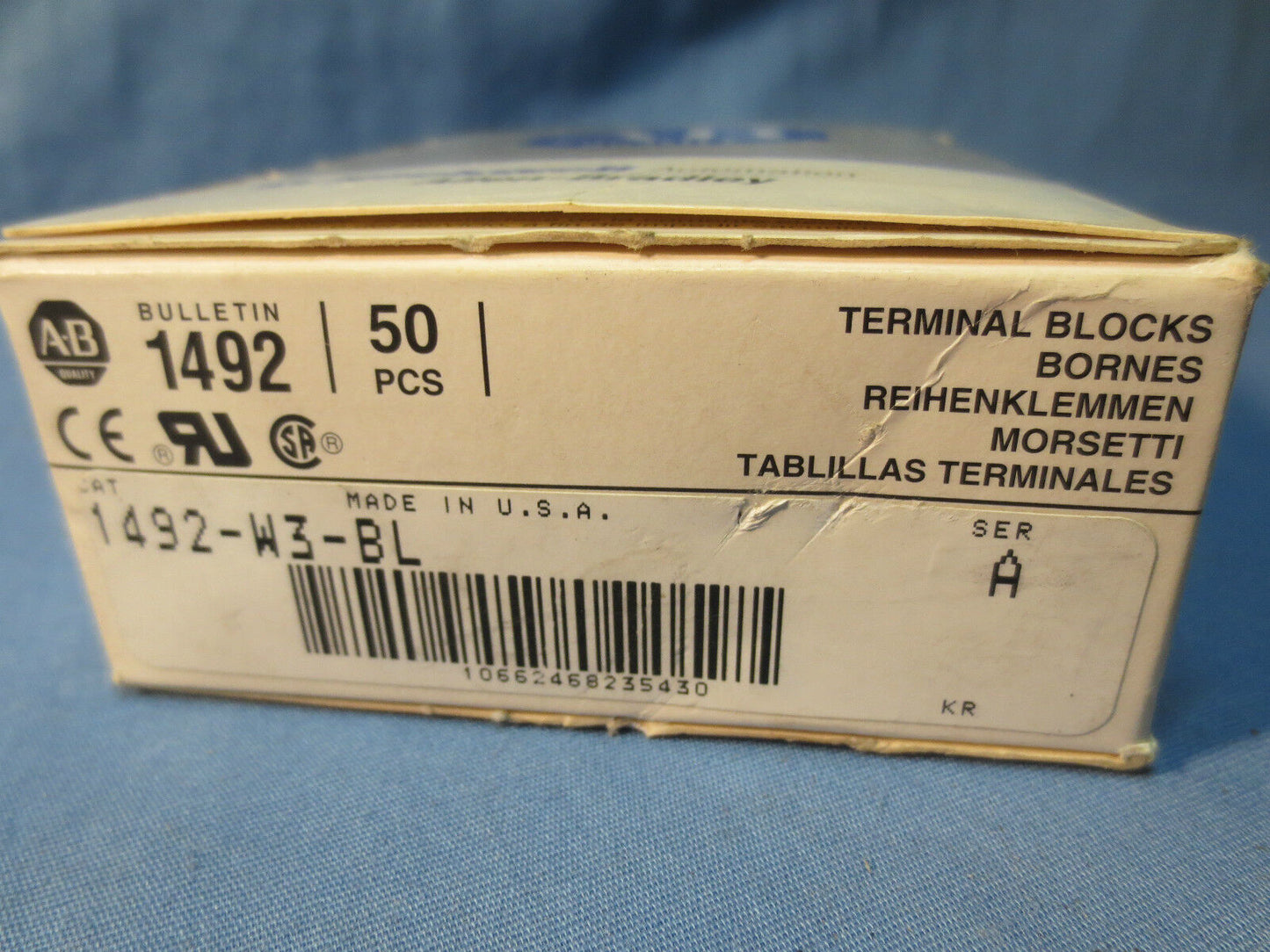 ALLEN-BRADLEY 1492-W3-BL TERMINAL BLOCKS - NEW SURPLUS - LOT of 16