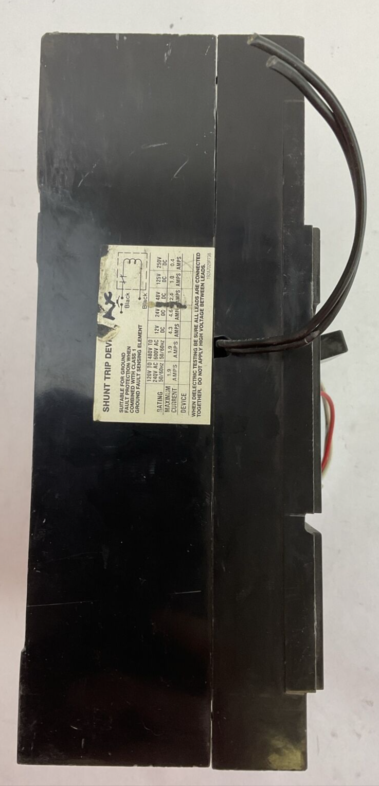 GE TJJ436400 MOD 5 CIRCUIT BREAKER 400AMP 600VAC 3POLE W/ SHUNT TRIP & AUXILIARY