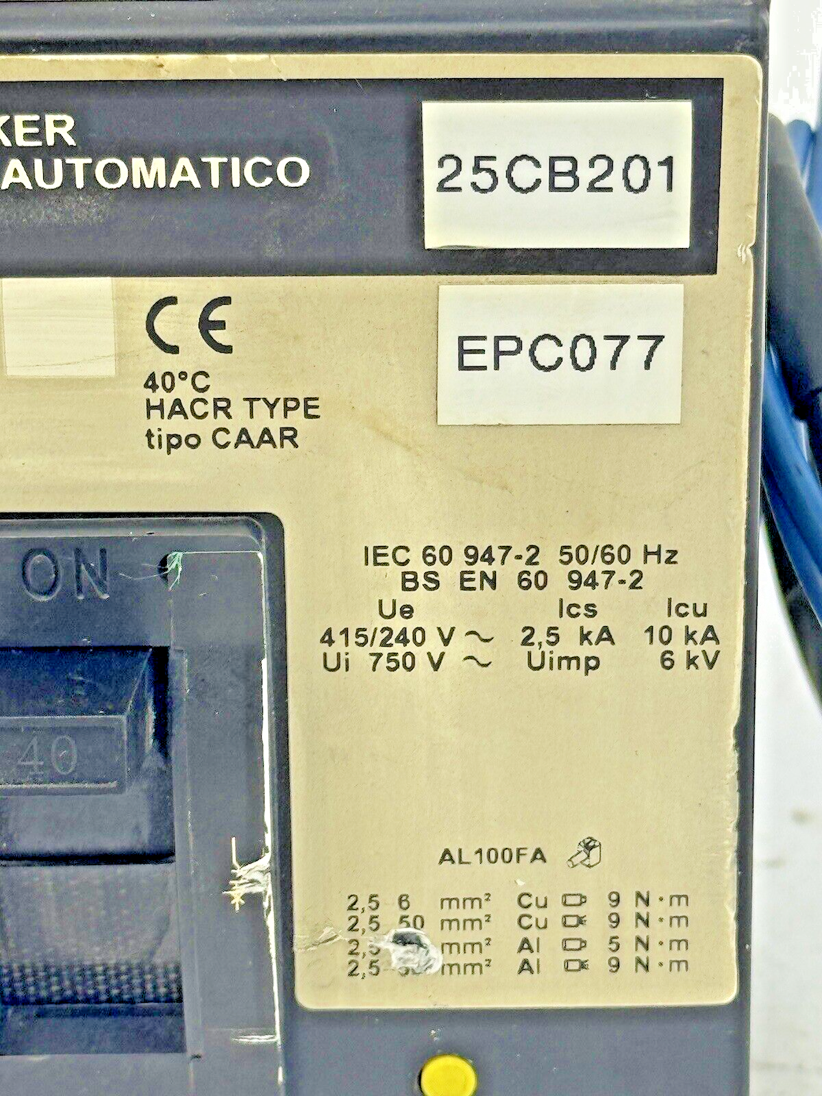 SQUARE D - FHL360401212 - MAG-GARD CIRCUIT BREAKER W/ AUX - 40A/3 POLE/600VAC