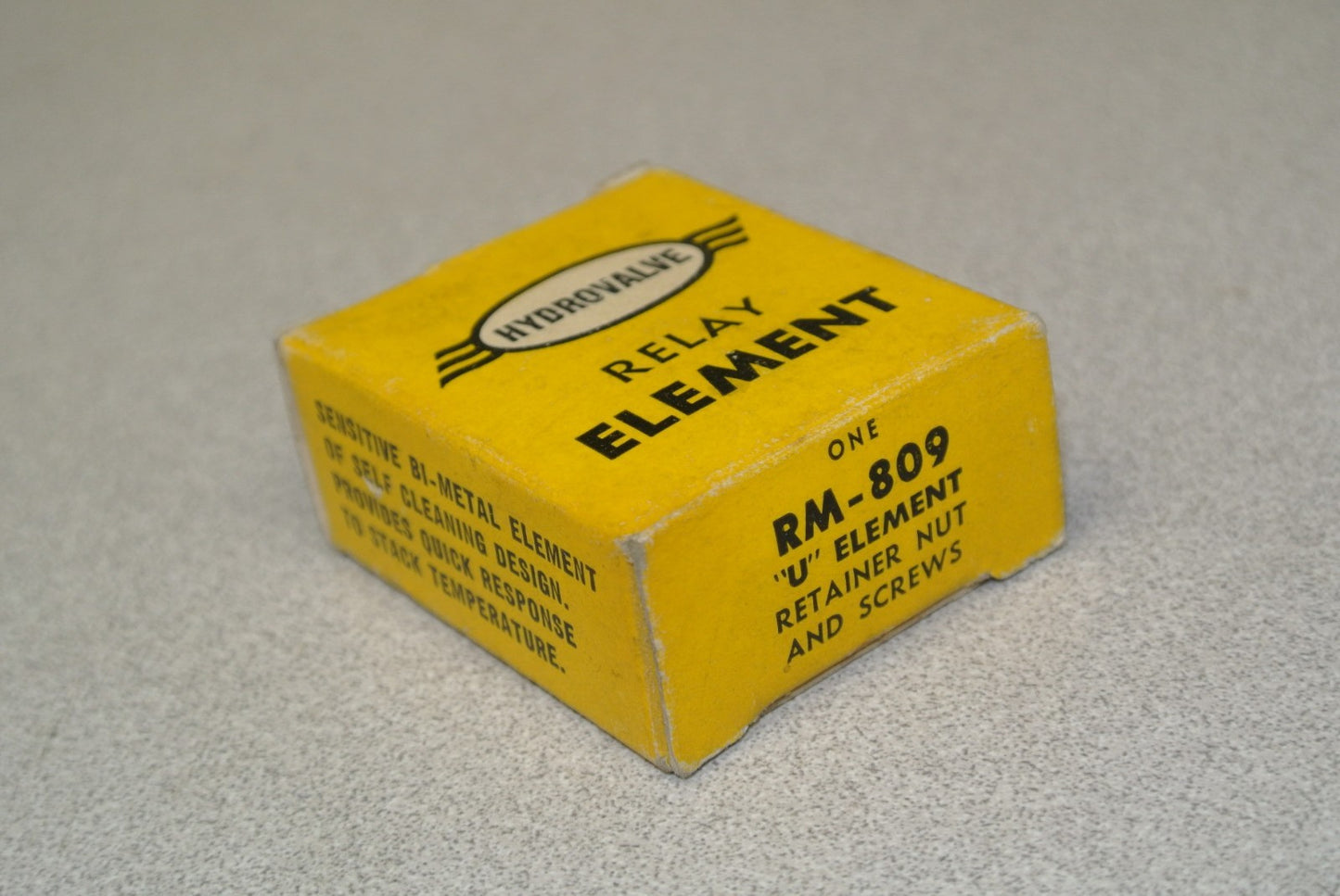 HYDROVALVE RM-809 RELAY ELEMENT / "U" ELEMENT / RETAINER & SCREWS / NEW SURPLUS