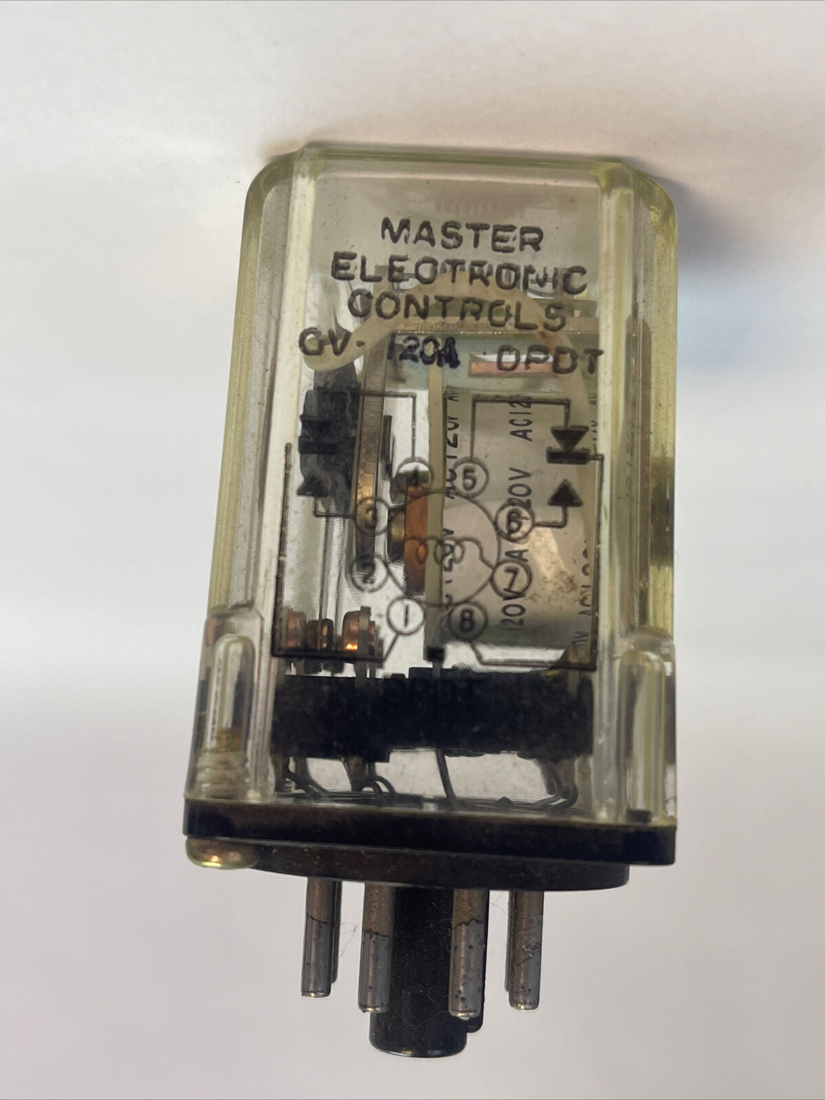 MASTER ELECTRONIC CONTROL GV-120A DPDT RELAY COIL 120VAC