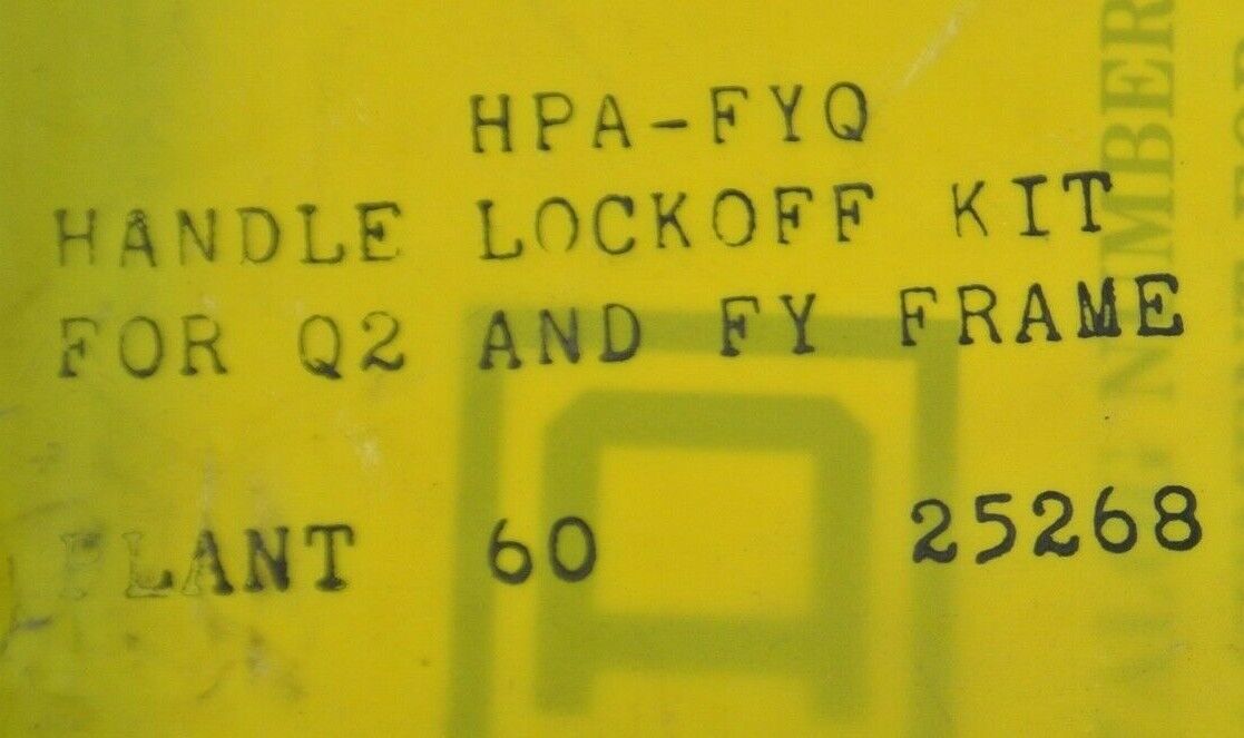 SQUARE D HPA-FYQ / HANDLE LOCKOFF KIT for Q2 & FY FRAME BREAKERS***LOTOF4***