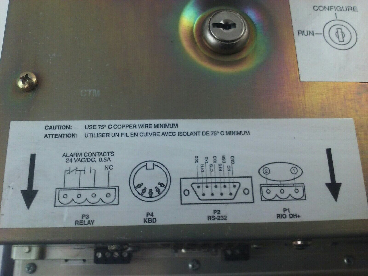 ALLEN BRADLEY 2711E-T10C6 SER. D REV. A PANELVIEW 1000E TERMINAL FRN 5.14
