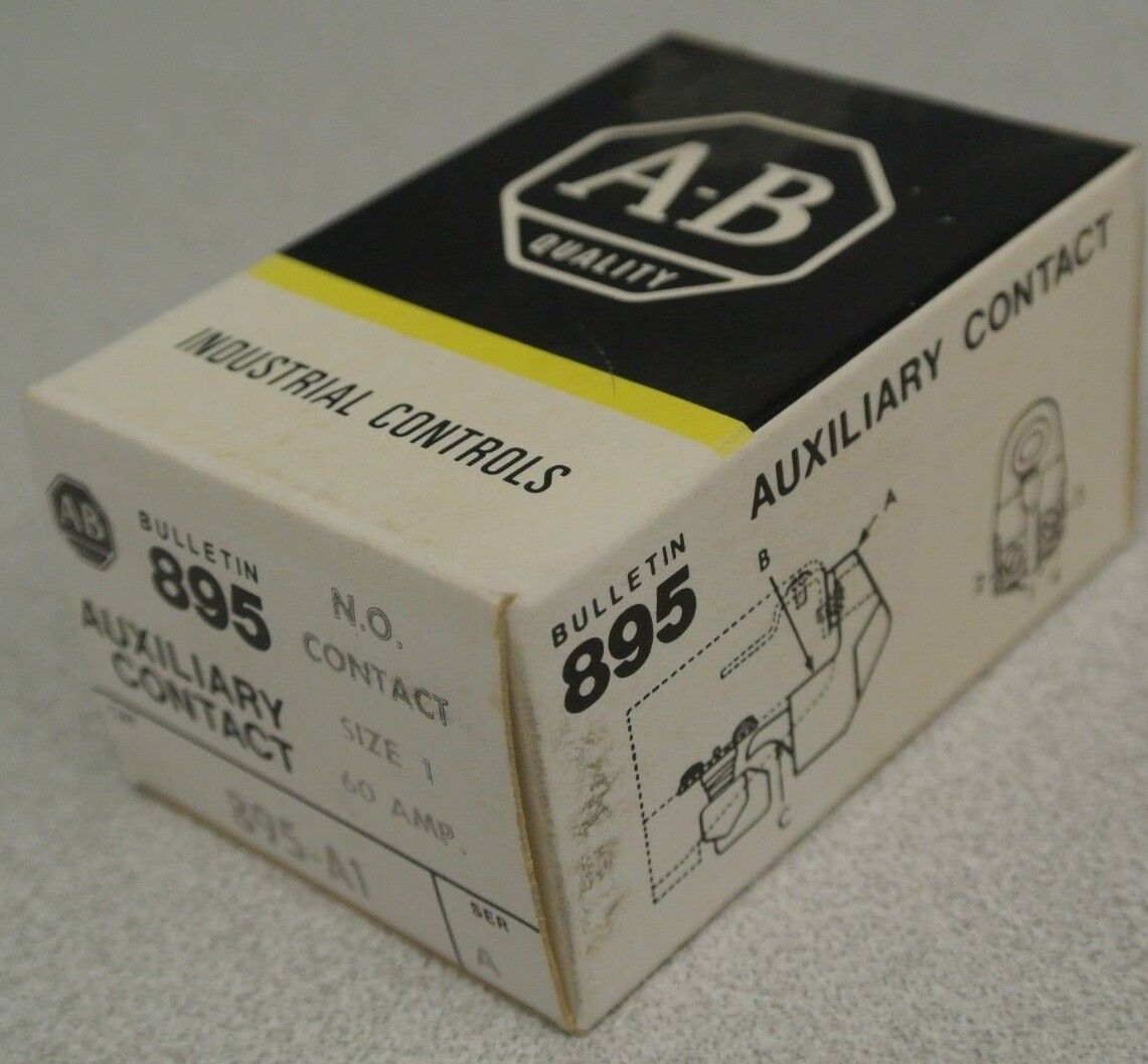 ALLEN-BRADLEY 895-A1 / AUXILIARY CONTACT / N.O. / SIZE 1 / 60A / NEW SURPLUS