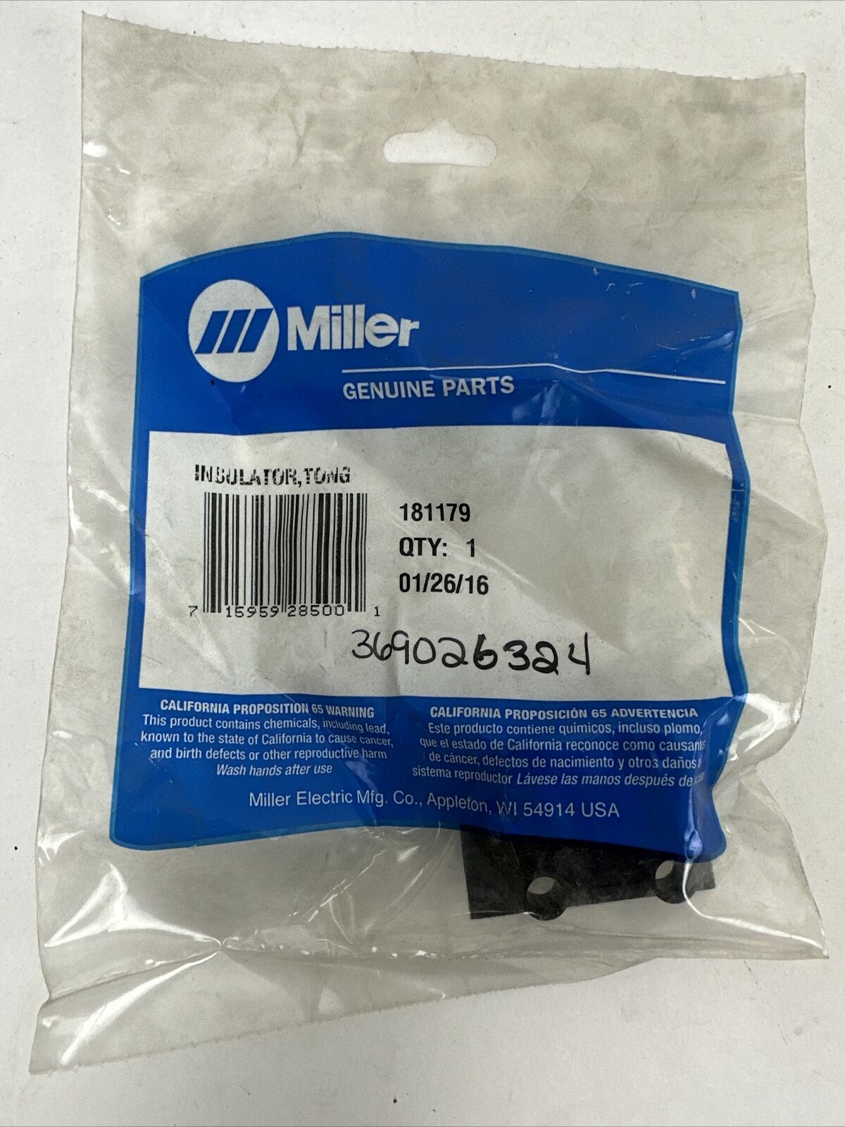 MILLER 181179 INSULATOR TONG