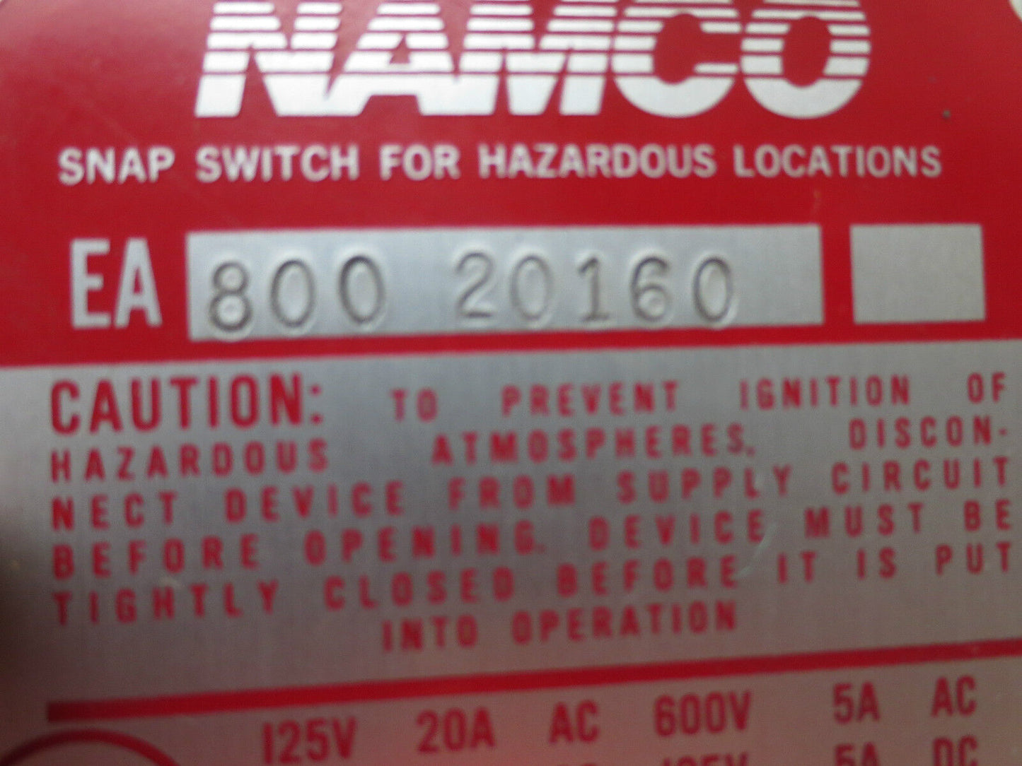 NAMCO EA800-20160 SNAP SWITCH for HAZARDOUS LOCATIONS - NEW SURPLUS