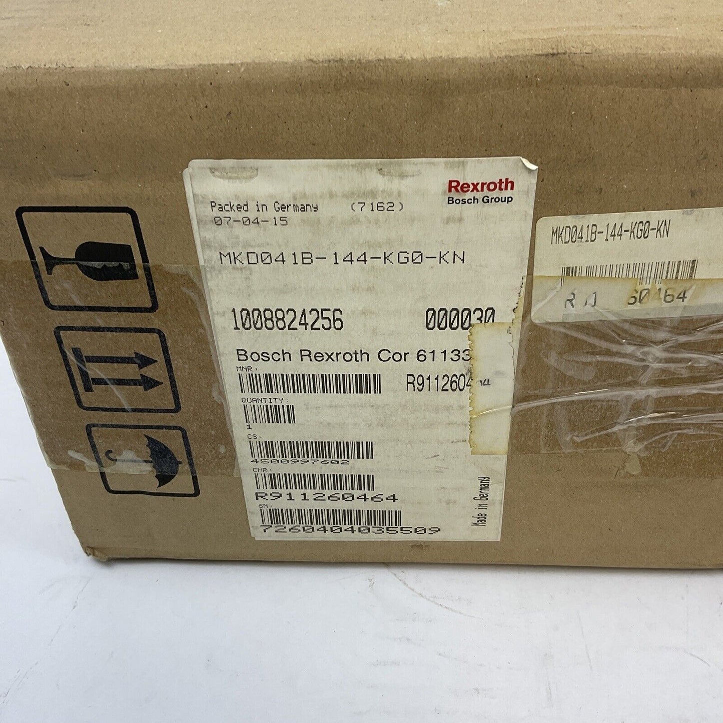 REXROTH R911260464 3-PHASE SYNCHRONOUS PM MOTOR MKD041B-144-KG0-KN 600V