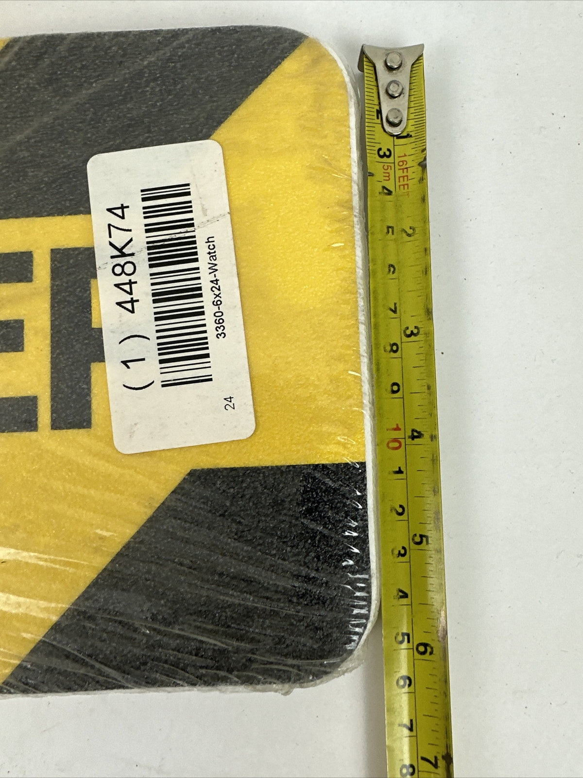 448k74 WATCH YOUR STEP ANTI-SLIP BLACK/YELLOW 3360-6X24 (PACK OF 24)