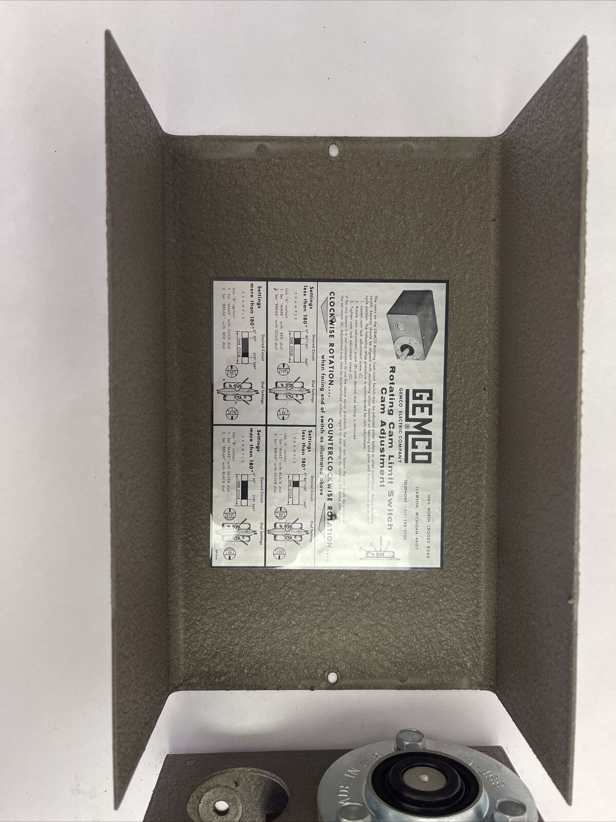 GEMCO 2000306RSPX ROTATING CAM LIMIT SWITCH 600V