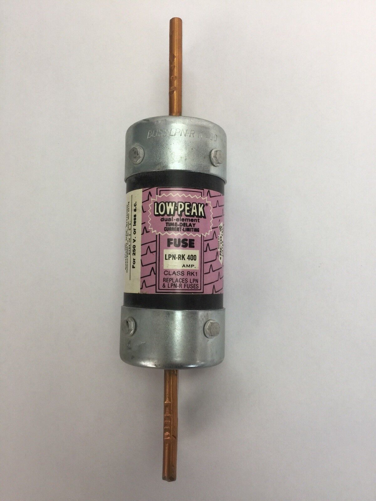 BUSSMAN LPN-RK 400 LOW PEAK DUAL ELEMENT TIME DELAY CURRENT LIMITING (LOT OF 3)