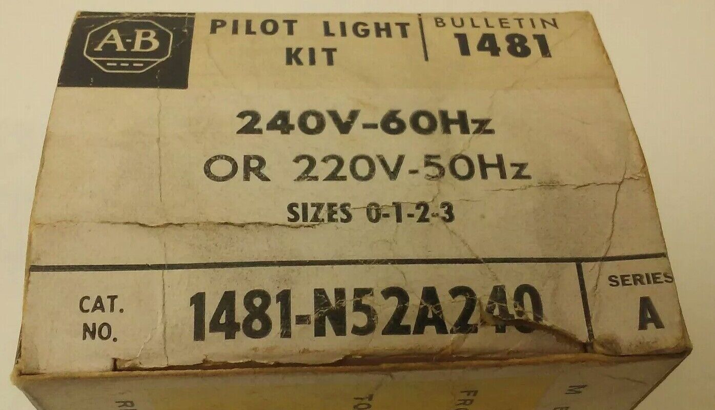 ALLEN BRADLEY 1481-N52A240 SER.A, PILOT LIGHT KIT,220/240V 50/60HZ, W/ X-210964