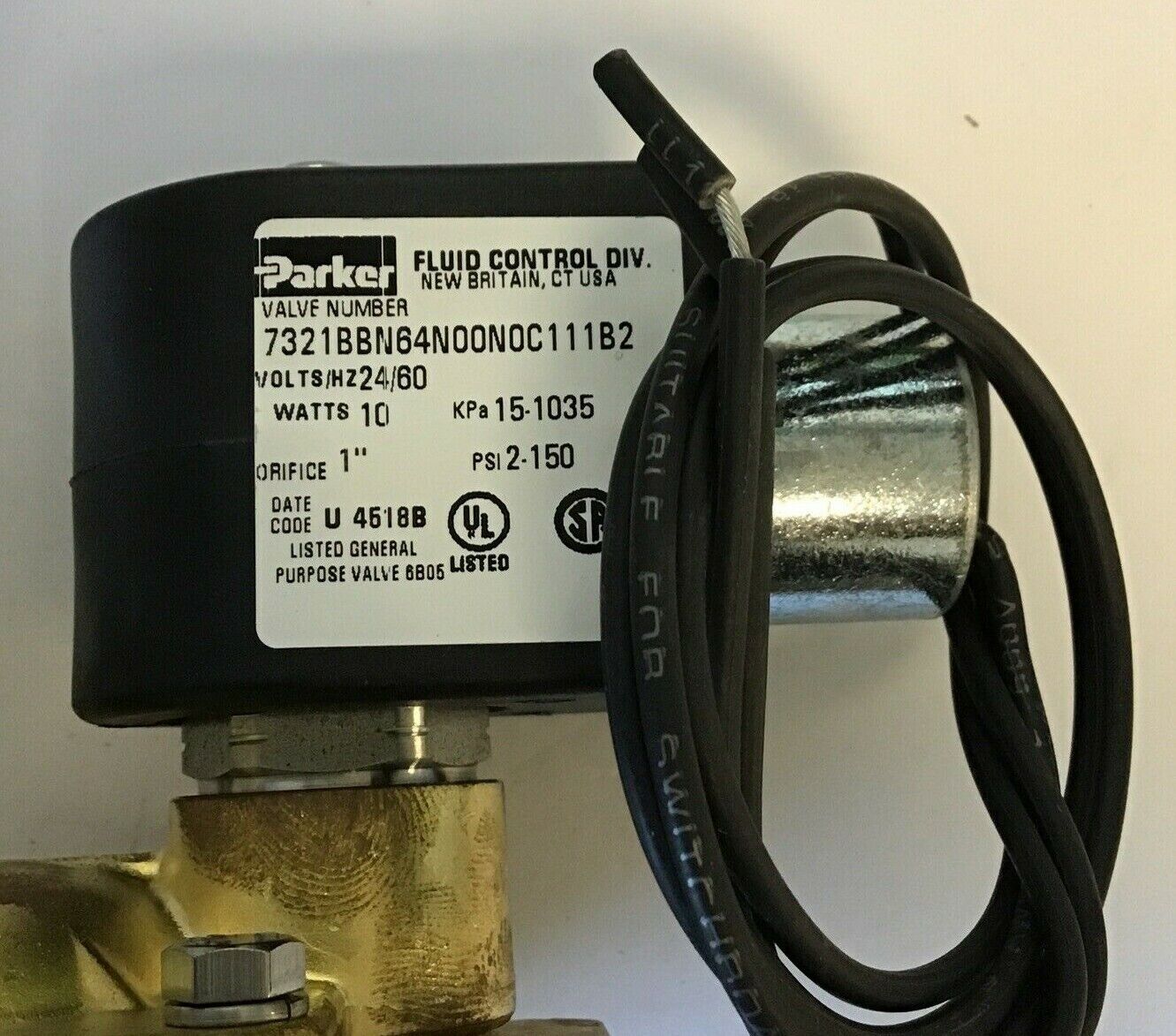PARKER 7321BBN64N00N0C111B2 SOLENOID VALVE 10WATTS PSI2-150 1"