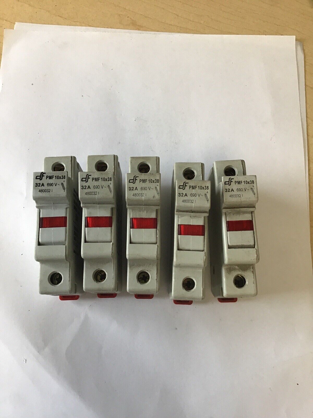 DF PMF 10x38 1 Pole Fuse Holder 600 V 30 Amp ***(LOT OF 5)***