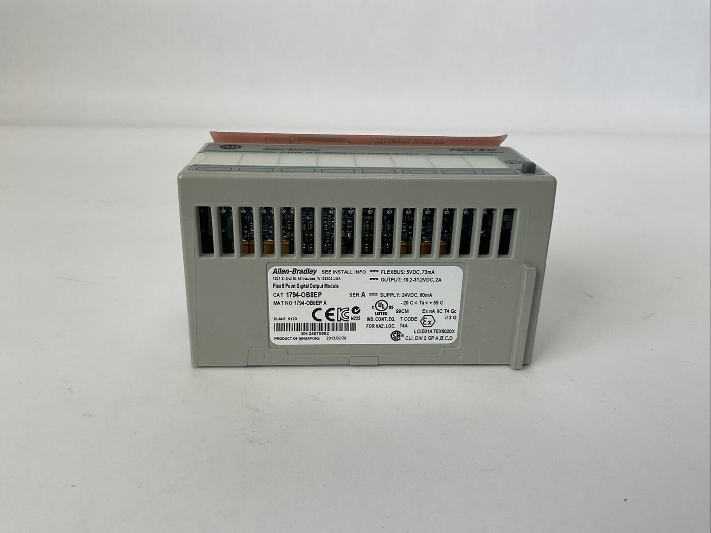 ALLEN BRADLEY 1794-OB8EP SER A FLEX 8 POINT DIGITAL OUTPUT MODULE