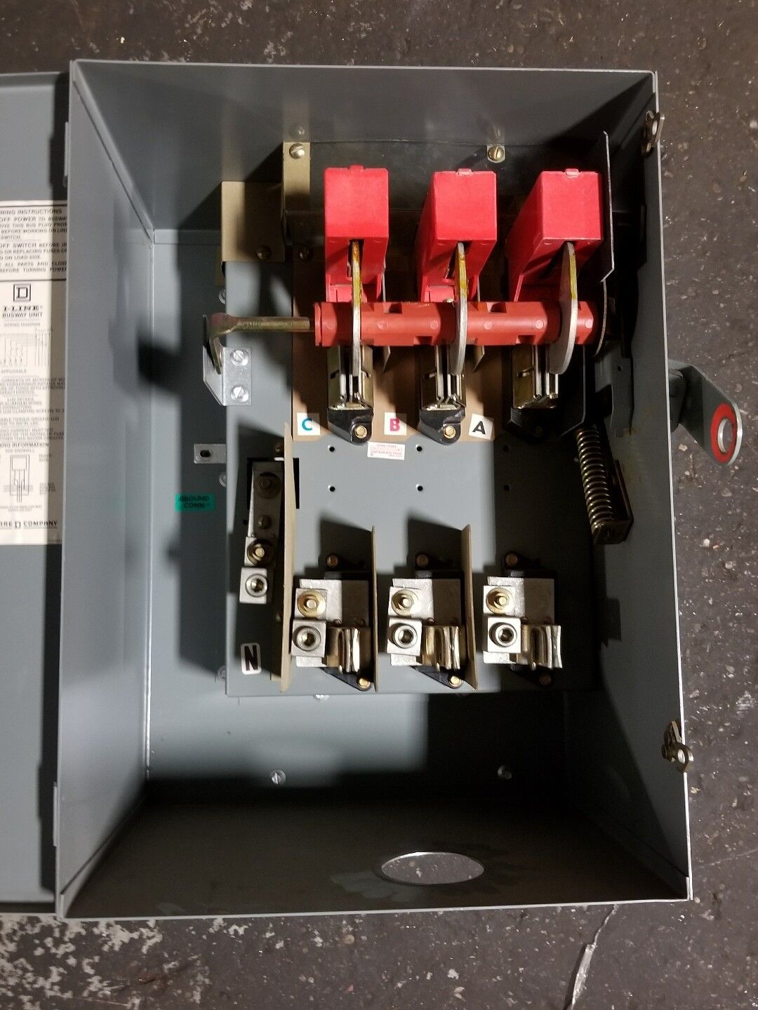SQUARE D PS4620G TYPE PS 3PH 4W 600 VOLT 200 AMP 200kA@480 VOLT BUS PLUG