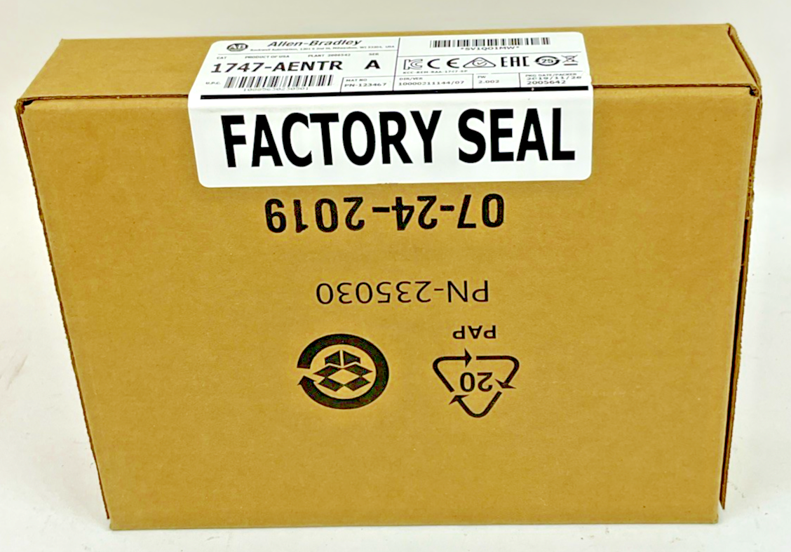 ALLEN BRADLEY 1747-AENTR ETHERNET/IP COMMUNICATIONS MODULE FW:2.002 VER.07