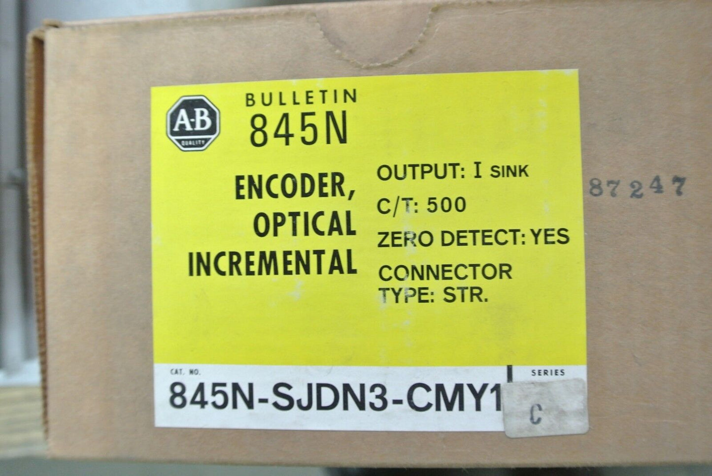ALLEN-BRADLEY 845N-SJDN3-CMY1 - INCREMENTAL OPTICAL ENCODER - NEW SURPLUS