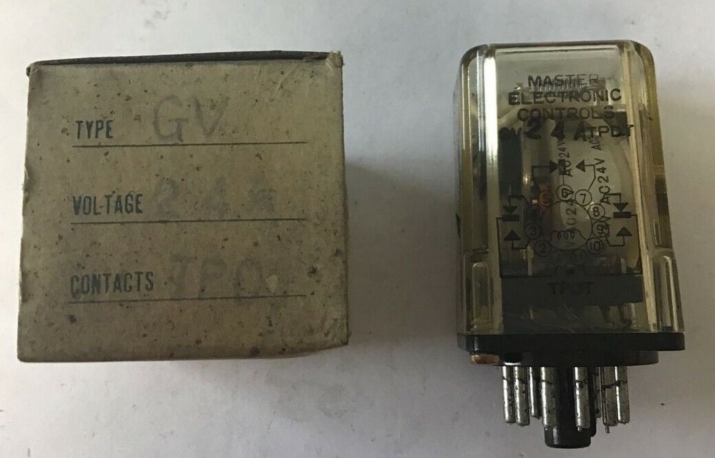 MASTER ELECTRONIC CONTROLS GV-24A 24VAC RELAY