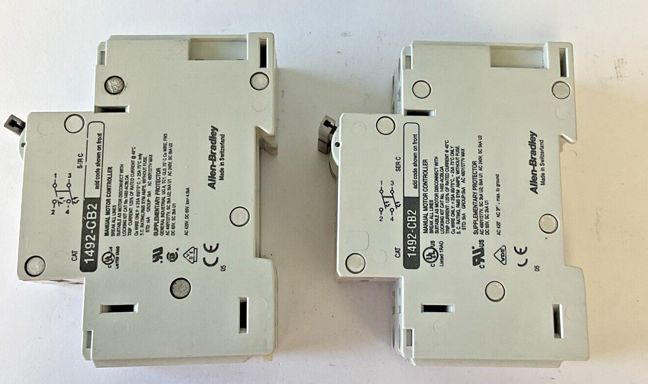 ALLEN BRADLEY 1492-CB2 H 030 / G 030 CIRCUIT BREAKER 3A 2POLE SER.C ***LOTOF2***