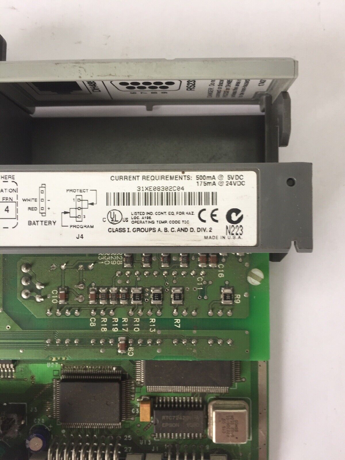 ALLEN BRADLEY 1747-L531 PROCESSOR UNIT 24VDC SER E PROC. REV 8