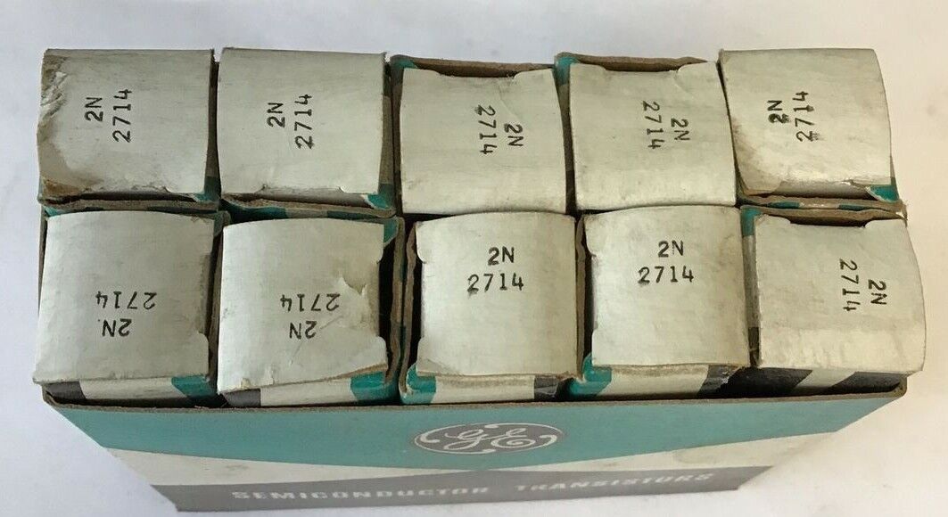 GENERAL ELECTRIC 2N 2714 SEMICONDUCTOR TRANSISTORS***LOTOF10***