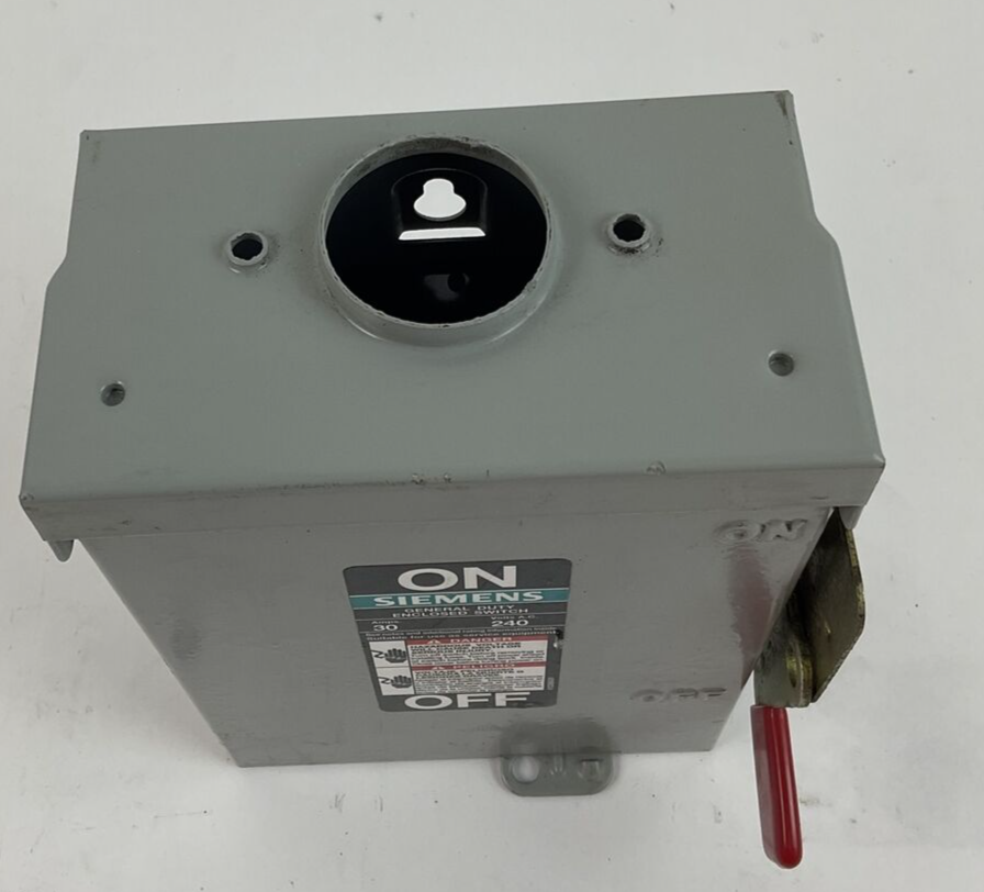 SIEMENS GF221NR ENCLOSED SAFETY SWITCH 30A TYPE 3R 240VAC