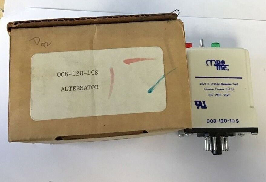 MPE INC. 008-120-10S ALERNATING RELAY 10A 120VAC