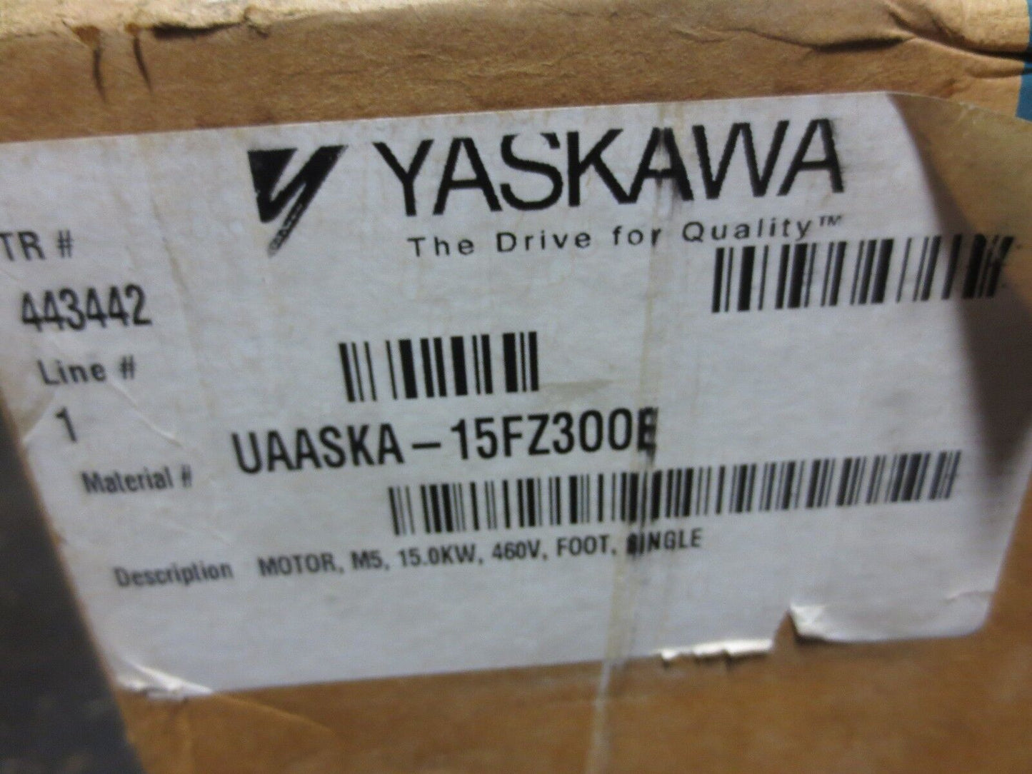 YASKAWA UAASKA-15FZ300E SPINDLE MOTOR / SERVO MOTOR - NEW in OLD BOX / CRATE