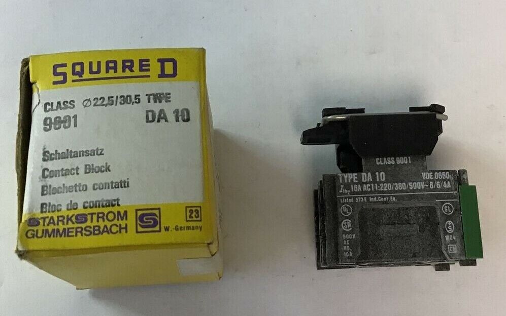 SQUARE D 9001 DA 10 CONTACT BLOCK ***LOTOF4***