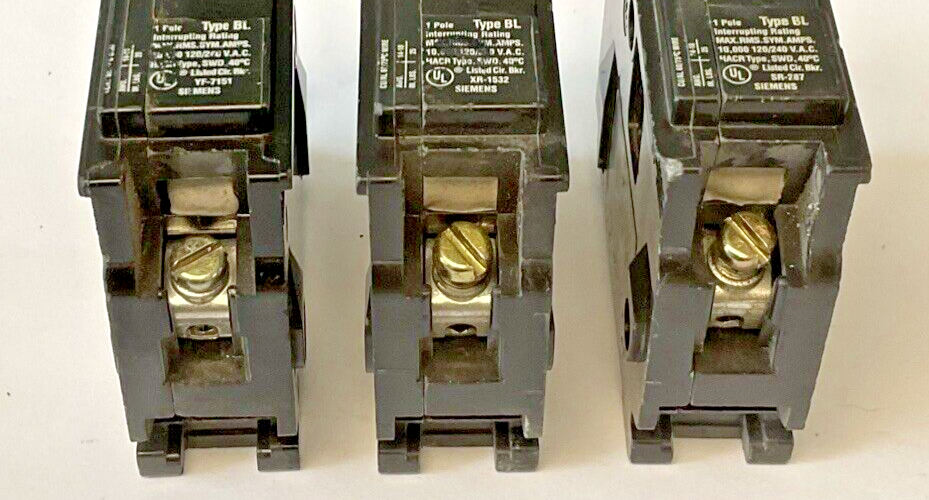 SIEMENS B120(2X) AND B115(1X) CIRCUIT BREAKER TYPE BL 120/240VAC***LOTOF2***