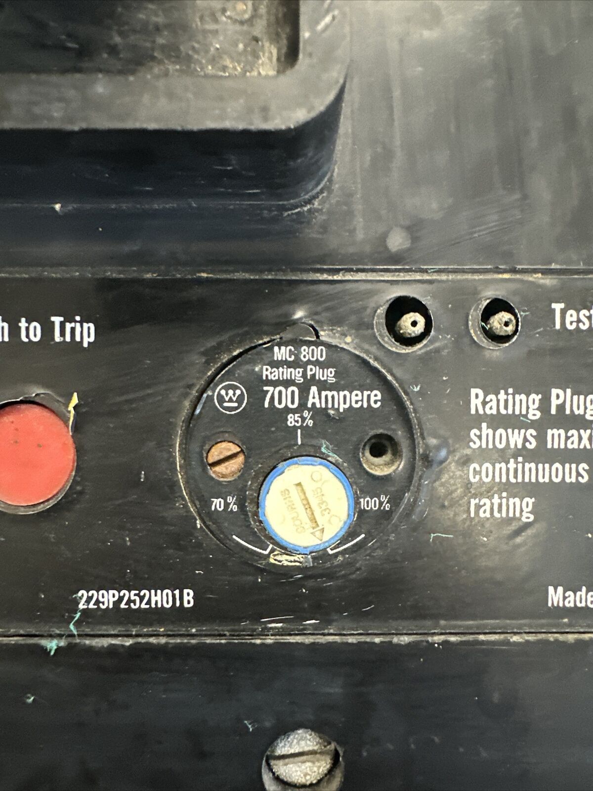 WESTINGHOUSE MC3800F 600VAC MC FRAME 3P 800A 1370D50G01 TRIP PLUG 700AMP