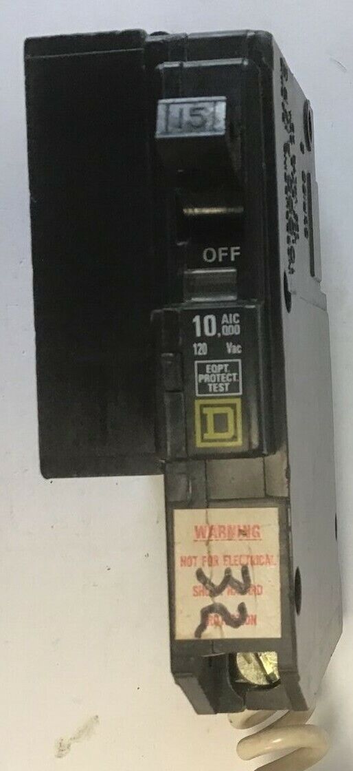 SQUARE D QOB115EPD1200 CIRCUIT BREAKER 15AMP 120VAC