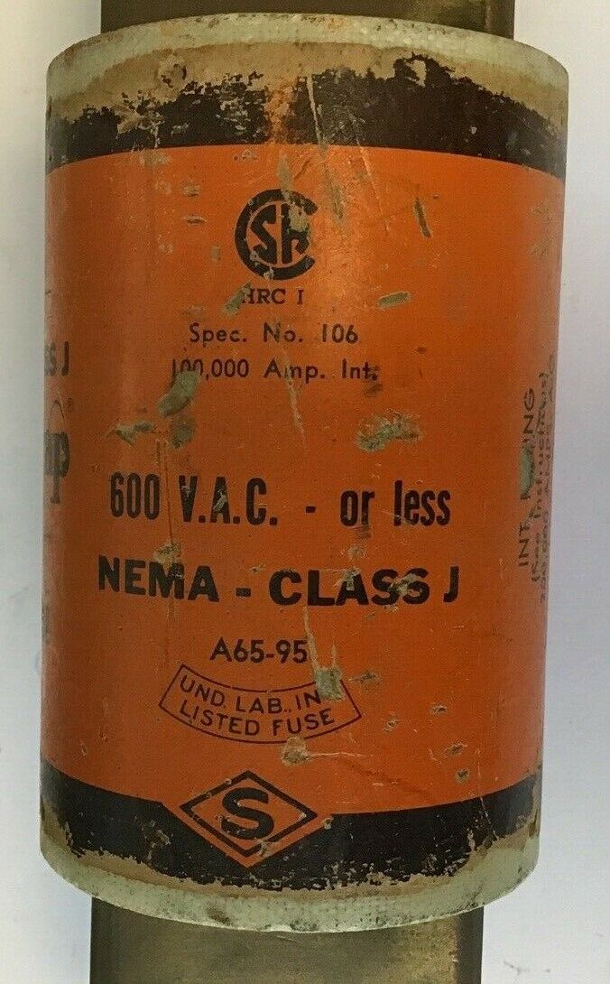SHAWMUT A4J500 FUSE AMP-TRAP CLASS J 500A 600VAC