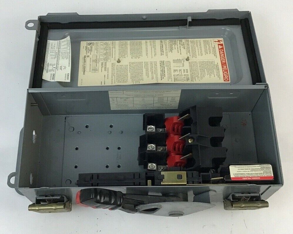 SQUARE D HU361AWK SAFETY SWITCH NON FUSIBLE 30A SER.F1 50/60HZ