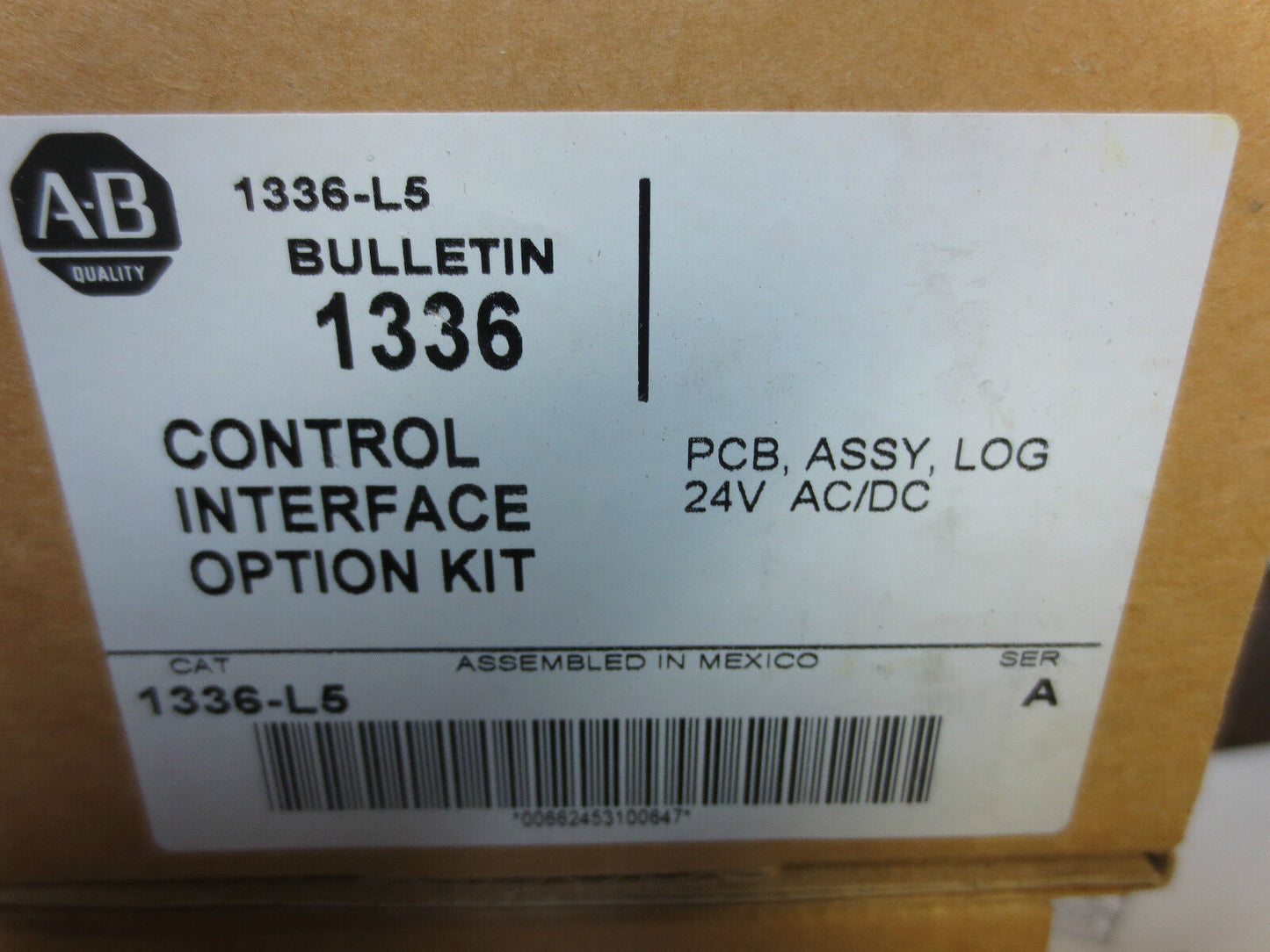 ALLEN-BRADLEY 1336-L5 CONTROL INTERFACE OPTION KIT / BOARD PCB ASSY LOG 24VAC/DC