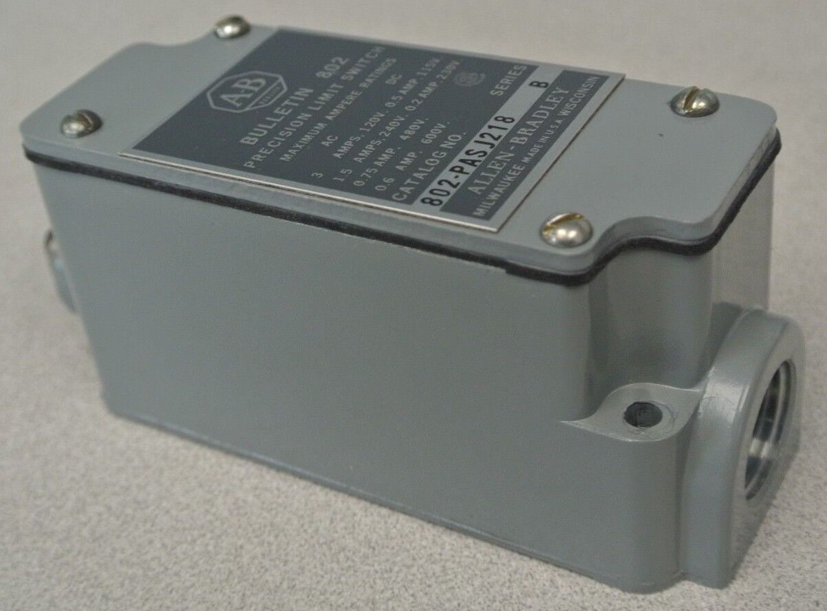 ALLEN-BRADLEY 802-PASJ218 PRECISION LIMIT SWITCH / PUSH ROLLER / NEW SURPLUS