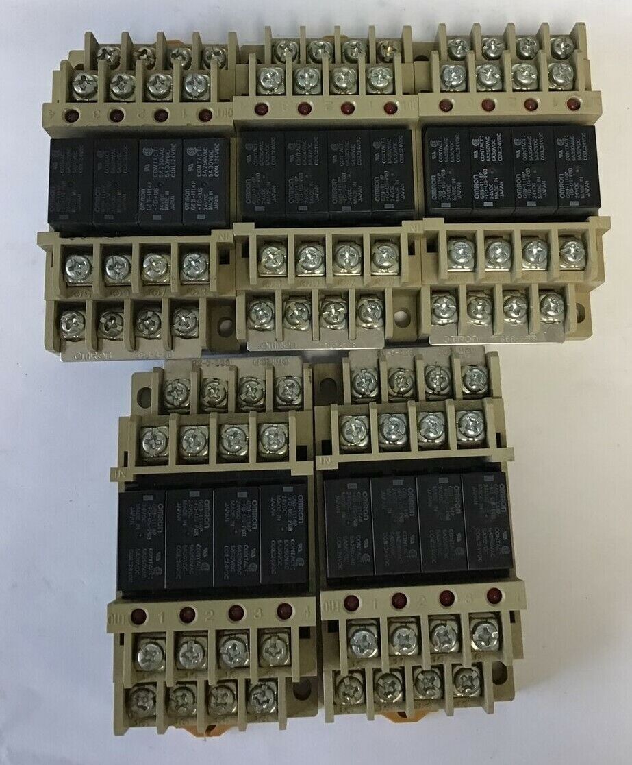 OMRON G6B-4BND RELAY TERMINAL BLOCK 24VDC 5A 250VAC***LOTOF5***