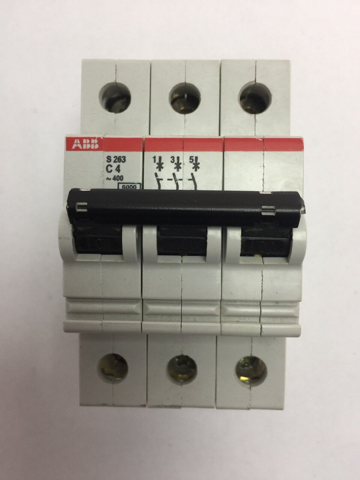ABB S263C4 MINITURE CIRCUIT BREAKER 277/460VAC 3 POLE 4A