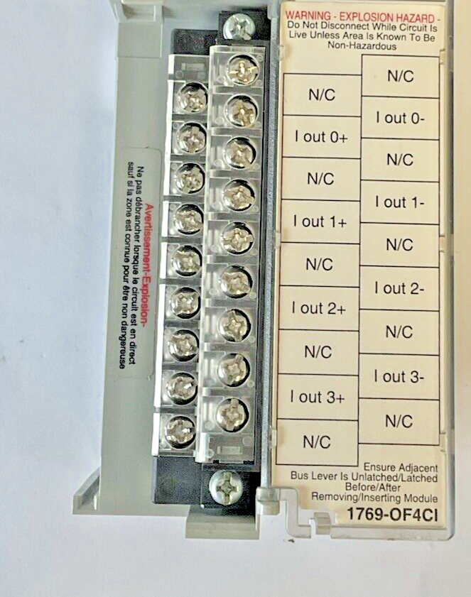 ALLEN BRADLEY 1769-OF4CI 4CHN ISO. CURR. OUTPUT MODULE FW2.2 SER.A