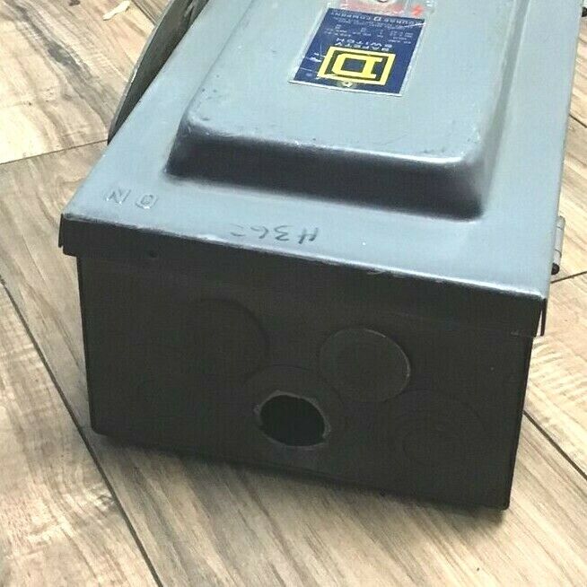 SQUARE D H362 SAFETY SWITCH 600VAC/DC 60AMP SER.D2 FUSIBLE 3PHASE
