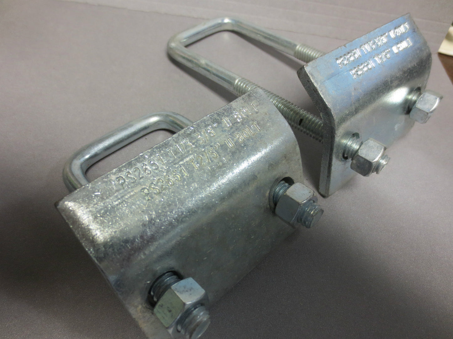 POWER-STRUT PS2651 BEAM CLAMP / U-BOLT, 3-3/8" ONE EACH 5" & 3-1/2" - NEW