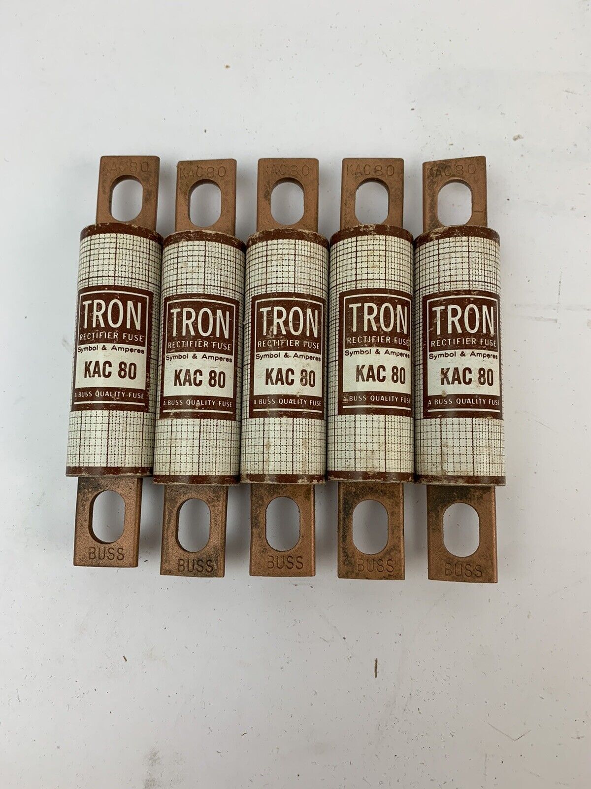 Bussmann Tron KAC80 80A 600V Rectifier Fuse "Lot of 5"