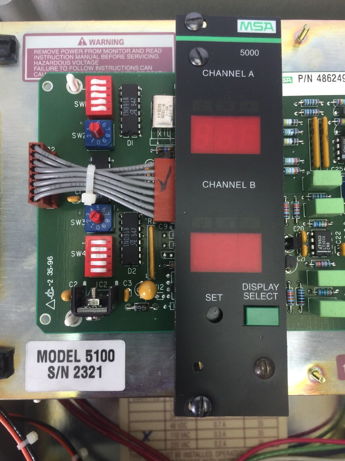 MSA MODEL 5100 MONITOR 110VAC 0.3A
