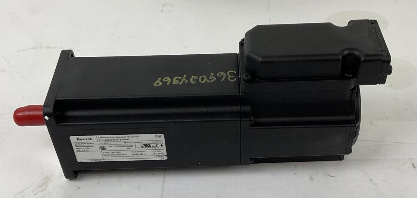 REXROTH R911260464 3-PHASE SYNCHRONOUS PM MOTOR MKD041B-144-KG0-KN 600V
