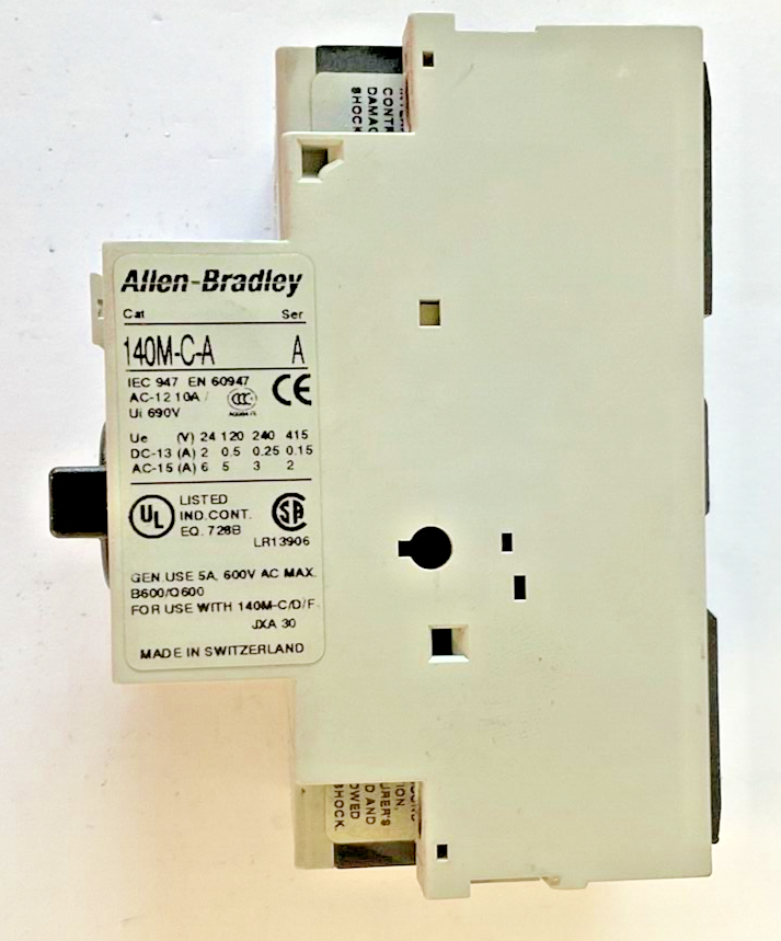 ALLEN BRADLEY 140M-C2E-B25 CONTACTOR SER.B W/ 140M-C-A AUX. CONTACT SER.A