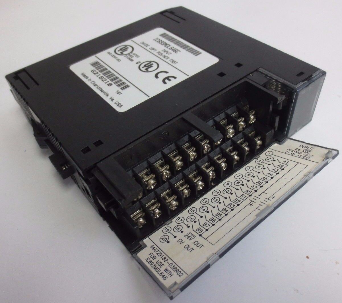 GE FANUC IC693MDL646C INPUT MODULE - 24VDC, 16PT, POS/NEG, FAST