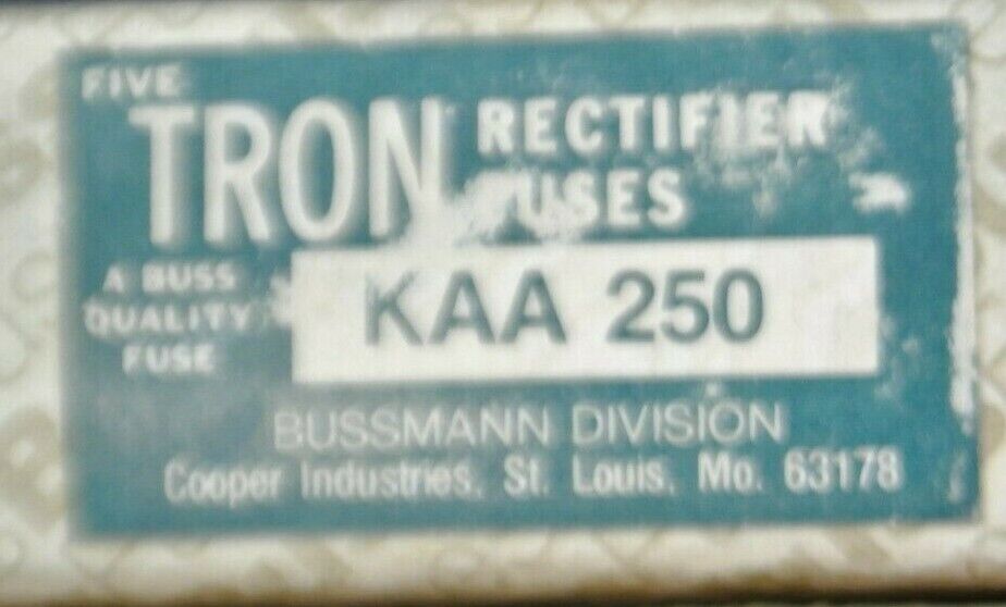 LOT of 10 / BUSSMANN / TRON KAA250 RECTIFIER FUSE / 250A / 130V / NEW SURPLUS
